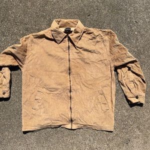 Vintage tan corduroy zipped shirt  size XL